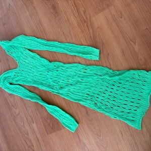 Brand New Vibrant Green Knit Dress